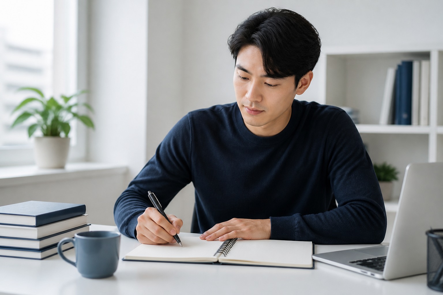 시험 준비를 위한 책상